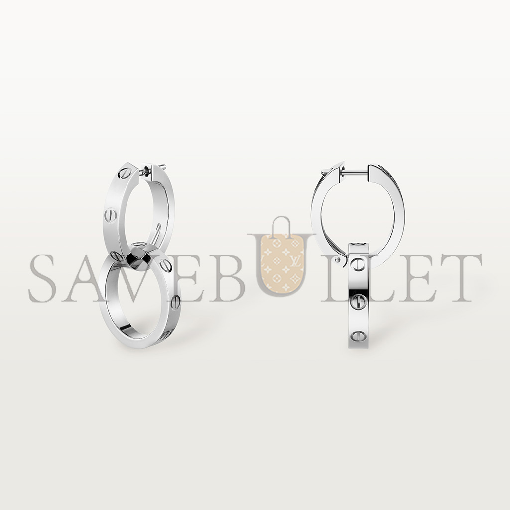 CARTIER LOVE WHITE GOLD EARRINGS B8301500